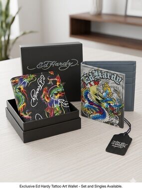 Ed Hardy Men’s Dragon Tattoo Wallet